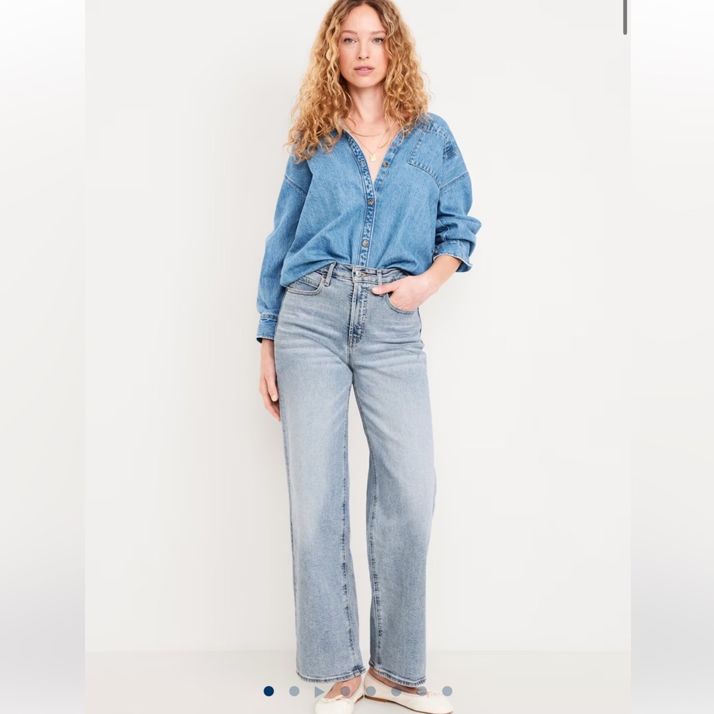 Extra High-Waisted Sky-Hi Wide-Leg Jeans